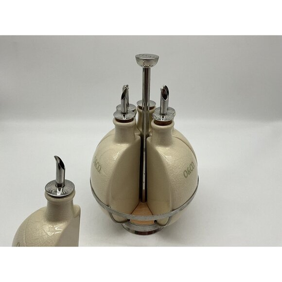 Oliviers & Co Vintage Kitchen Oils Caddy Creut Set Oils Holder MCM Collectible - Picture 13 of 15